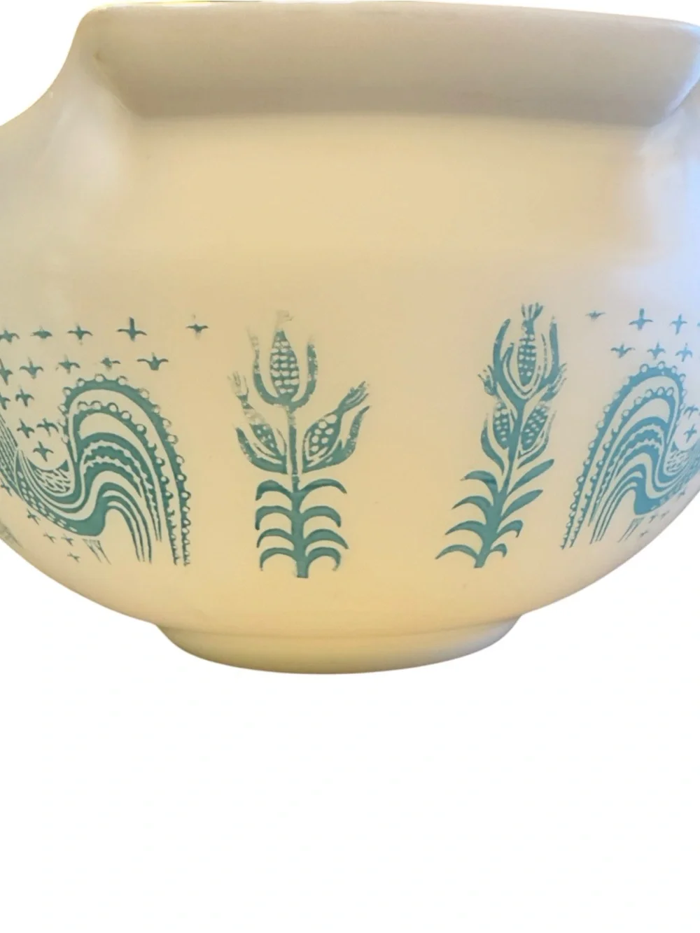Vintage Pyrex 443 Mixing Bowl 2.5Qt Amish Butter Print Cinderella Cottage Farm